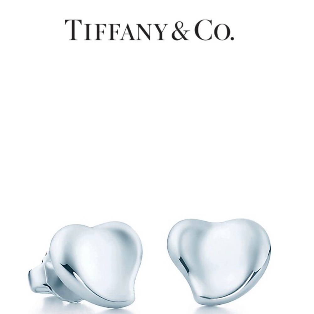 Elsa Peretti full heart earrings silver Tiffany&Co